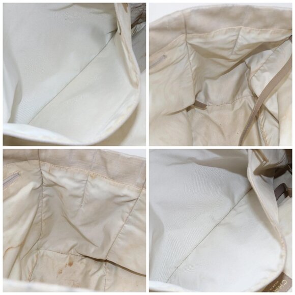 CHANEL New Travel Line Tote Bag Nylon Beige Gold CC Auth ti3466 - Picture 16 of 16